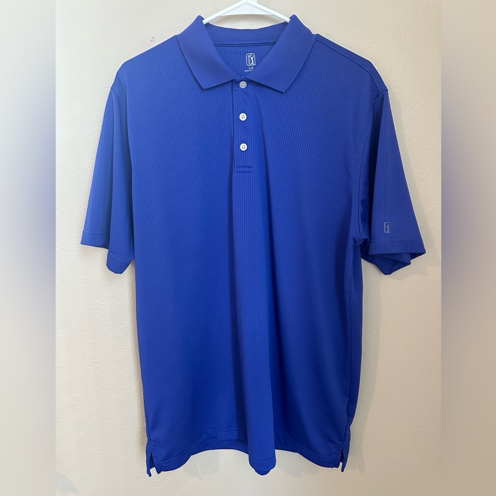 Men’s Collared, Blue PGA Tour Polo
